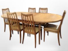 A G Plan teak extending dining table,