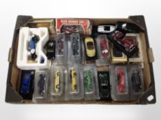 A quantity of boxed and unboxed die-cast cars, including Lledo.