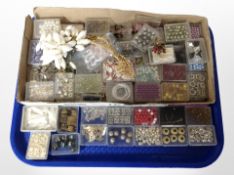 A very large quantity of costume beads, gold-plated necklace, etc.