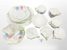20 pieces of Shelley floral tea china, pattern G12069.