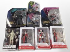 Eight Hasbro, DC and Spin Master figurines including G.I.