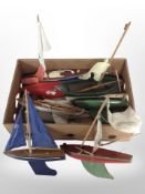 A group of pond yachts.