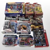 10 Hasbro Transformers figurines, boxed.