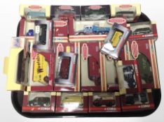 A collection of Corgi die-cast vehicles, all boxed.