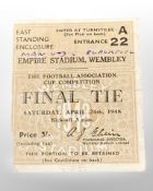 A 1948 FA Cup Final ticket Manchester United / Blackpool