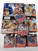 Nine Hasbro and Galoob Star Wars models, boxed.