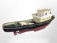 A scale model remote control boat, length 111cm.