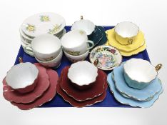 A group of Royal Stuart tea china trios,