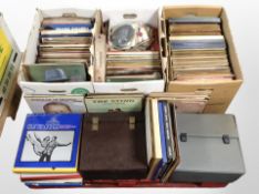 A very large quantity of vinyl LP records and 45s including jazz, easy listening, Frank Sinatra,