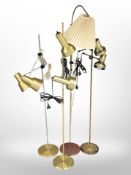 Four 20th century Scandinavian standard lamps CONDITION REPORT: un-tested