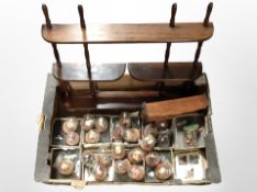 A collection of Minnie Maria miniature figurines, hand-painted on pewter, on stands,