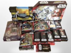 14 various Hasbro Star Wars figurines including Forces of Destiny, Hero Mashers, etc., boxed.