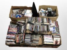 A very large quantity of assorted CDs, DVDs, Dell monitor, etc.