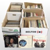A large quantity of vinyl LP records and box sets including classical, continental,