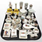 A collection of crested china including Ford and Pointon, together with several Wade Whimsies.
