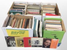 A large quantity of vinyl LP records and box sets including classical, continental,