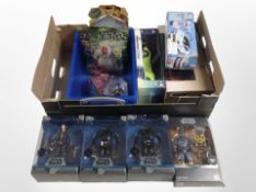 A group of Disney Store Star Wars figurines, further figures including League of Legends,