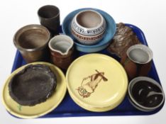A group of 20th-century Scandinavian pottery wares including plates, bowls,