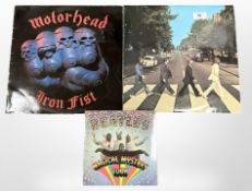 A Beatles Abbey Road EMI Stereo 1969 LP together with 1967 Magical Mystery Tour two record 45 rpm