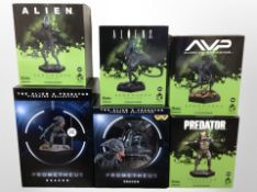Six Eaglemoss Hero Collector Alien franchise figurines, boxed.