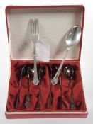 A silver fork and spoon, Francis Howard Limited, 1990,