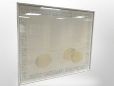 A Judy Targan graphics colour print, May 1978, 83cm x 68cm.