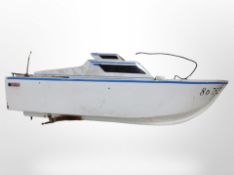 A scale model remote control boat, length 122cm.