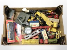 A collection of play-worn die-cast vehicles and other models including Corgi, etc.