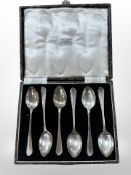 A set of six silver teaspoons, Sheffield 1942 marks. CONDITION REPORT: 70.5g.
