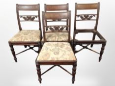 A set of four 19th-century mahogany dining chairs.
