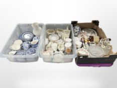 A quantity of Ringtons chintz and other blue and white ceramics, various tea china,