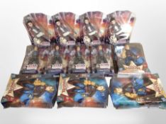 12 Hasbro Star Wars and Captain Marvel figurines, boxed.