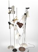 Five 20th century continental standard lamps CONDITION REPORT: un-tested