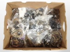 A large quantity of modern costume jewellery, faux pearls, bangles, etc.