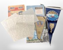 The 1962 Chile World Cup - two scarce official pennants,