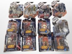 12 Hasbro Star Wars figurines, boxed.