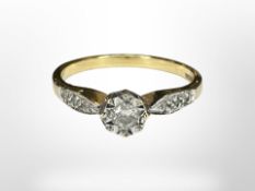 An 18ct gold diamond-set ring, size O CONDITION REPORT: 2.