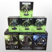 Seven Eaglemoss Hero Collector Alien franchise figurines, boxed.