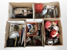 A large quantity of 20th century ceramics, metal lantern,