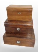 Three Victorian table boxes.