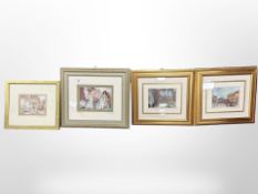 After Sir William Russell Flint : The Balance, colour print, 17cm x 12cm,