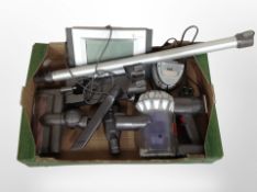 A Dyson hand-held vacuum and other electricals.