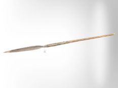 A 19th-century Zulu spear, length 87cm.