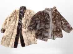 Two mink fur coats