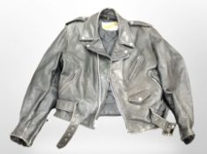 A Perfecto by Schott black leather biker jacket, size 40.