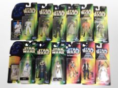 12 Kenner Star Wars figurines, boxed.
