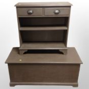 A painted pine blanket chest,