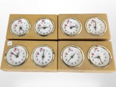 Four chess clocks.