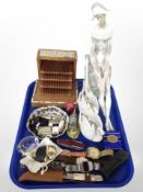 An Indian bone-inlaid musical cigarette box,