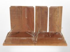 A group of Scandinavian teak veneered wall shelves (one box)